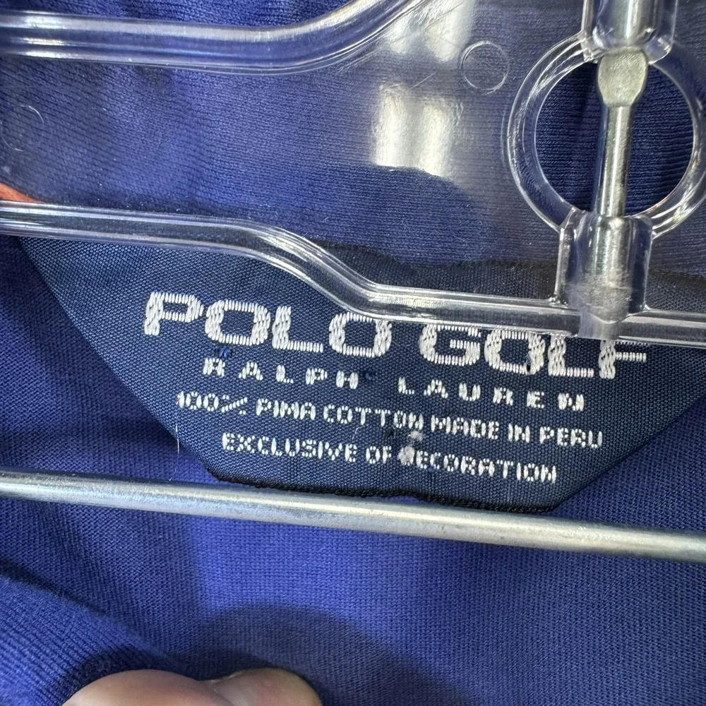 Polo‎ Golf Ralph Lauren Polo Shirt Mens XL Blue Seminole Logo Pima Cotton Short